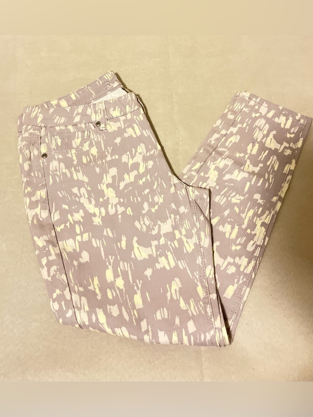Red Camel AVA Fit Women’s Size 13 Purple & White Geometric Skinny Jeans